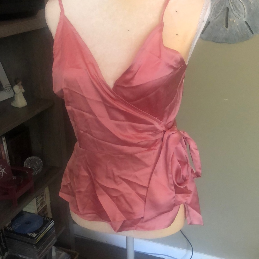 Wrap peplum rose gold